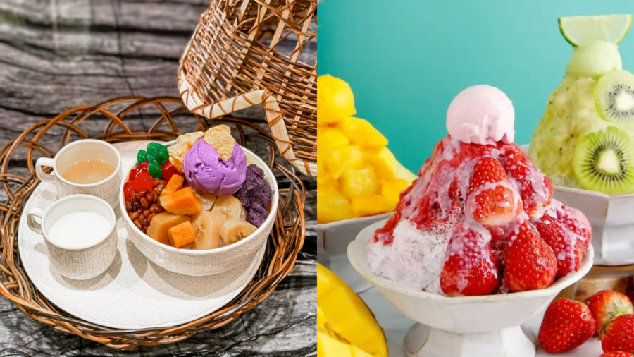 halo halo and shaved ice with fruit 